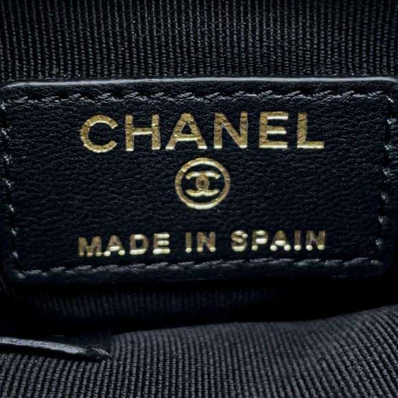 CHANEL Chain Shoulder Bag Matelasse Coco Mark Lambskin AP2547 Black ⭐ - Picture 12 of 13